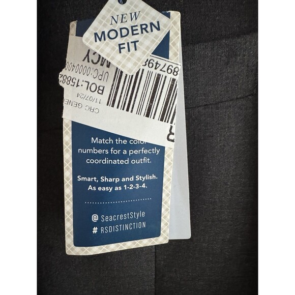 RYAN SEACREST DISTINCTION GRAY 40 LONG 100% WOOL SUIT TOP BLAZER SPORT COAT NWT - Picture 11 of 16